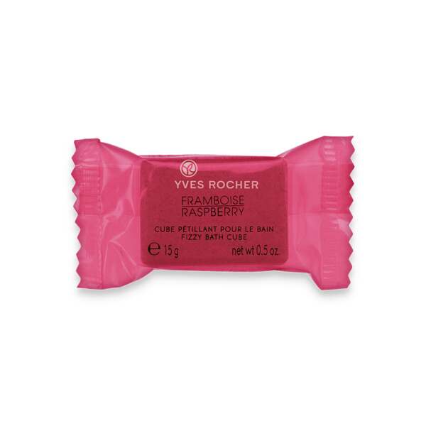 Les Plaisirs Nature Cube pétillant pour le bain Framboise