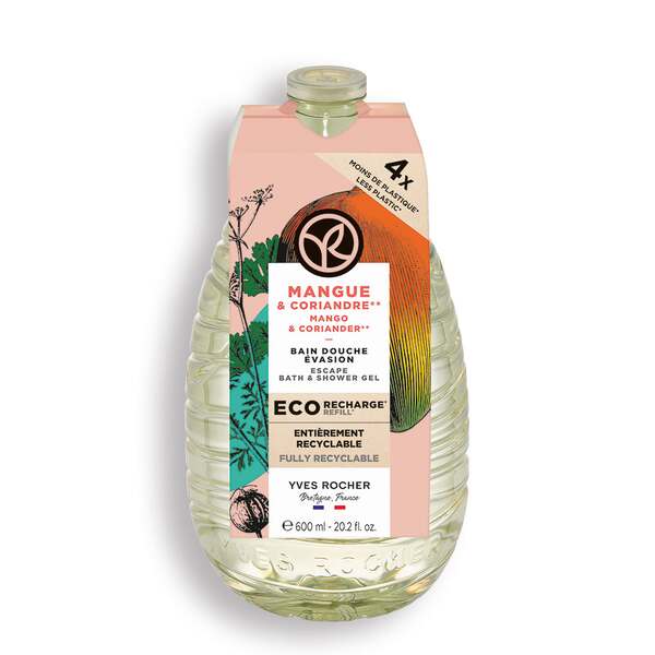 Eco-Navulling Bad- en Douchegel Mango & Koriander