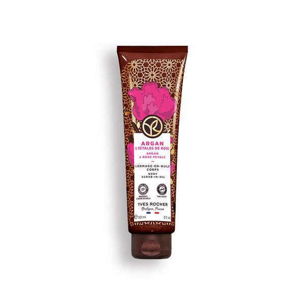 Body Scrub Olie Argan & Rozenblaadjes
